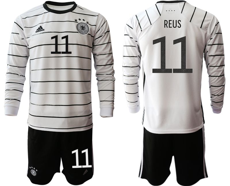 Men 2021 World Cup National Germany home long sleeve #11 white Soccer Jerseys->->Soccer Country Jersey